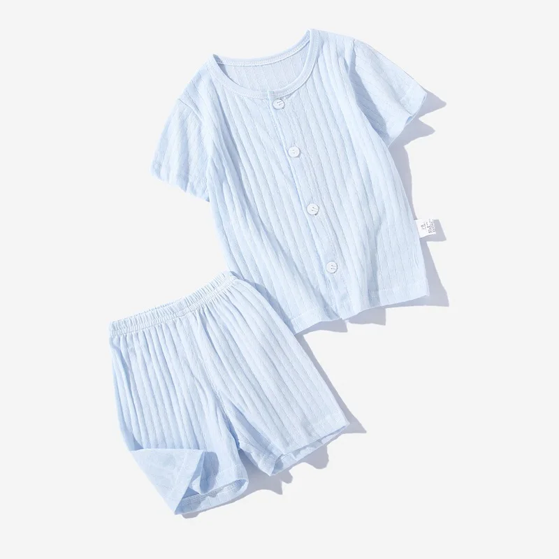 COOTELILI Cotton Baby Boys Clothing Children Summer Boys Clothes Sets Solid Kids Boy Clothing Set T-shit+Pants Summer Suits  (6)