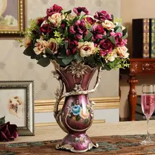 Европейская ретро Смола ваза креативная гостиная украшение дома