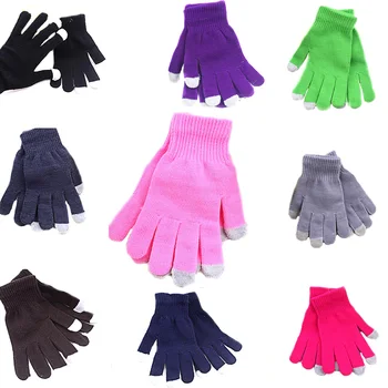 

1 Pair Women/Men Top Sell Touch Screen Gloves Fashion Wrist Casual Gloves Tablet Warm Knit Winter Mitten For Smart Phone