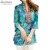2022 Summer Women Shirt Blouse Style Fashion Chiffon Half Sleeve Plus Size 5XL Floral Casual Top Embroidery Woman Tunic Blouses ► Photo 1/6