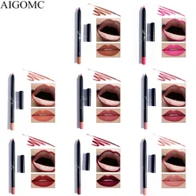 Aigomc 1 шт. Профессиональный матовый карандаш для губ Водонепроницаемый карандаши для губ длительный макияж Lipliner Pen Косметика