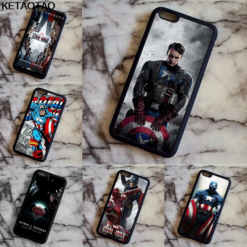 KETAOTAO Anymode Marvel Comics Captain America Molle чехлы для телефонов Samsung S6 S7 S8 S9 NOTE Мягкий ТПУ