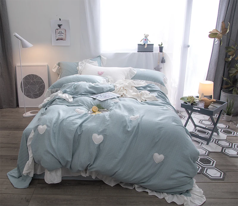 100% القطن الأميرة الأبيض الوردي طقم سرير الملكة الملك مزدوجة حجم الفتيات نوم غطاء لحاف غطاء سرير مجموعة السرير غطاء سادات 100% القطن الأميرة الأبيض الوردي طقم سرير الملكة الملك مزدوجة حجم الفتيات نوم غطاء لحاف غطاء سرير مجموعة السرير غطاء سادات