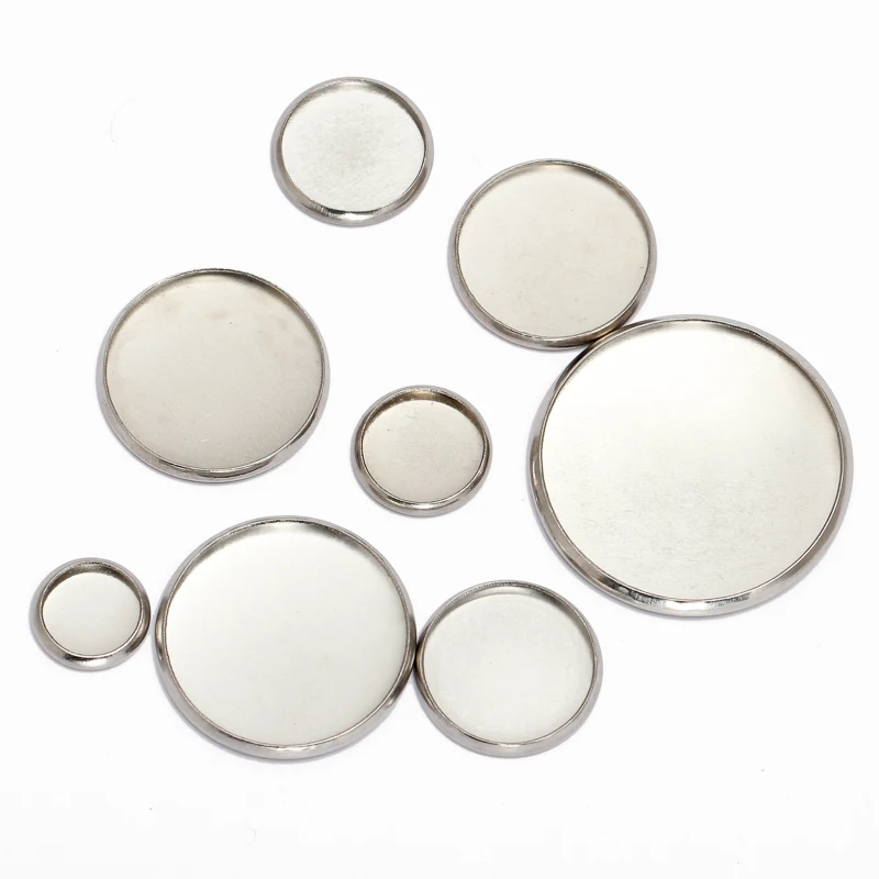 20 Pcs 25mm Round Settings Cabochon Base Bezel Trays Blank Cabochons Cameo DIY