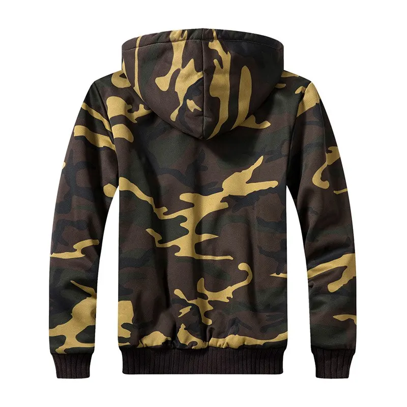 Günstige FAISIENS Fleece Verdicken Mann Jacken Große Größe 9XL 10XL Camouflage Mit Kapuze Plus Größe 7XL 8XL Armee Grün Winter Warme Herren jacken