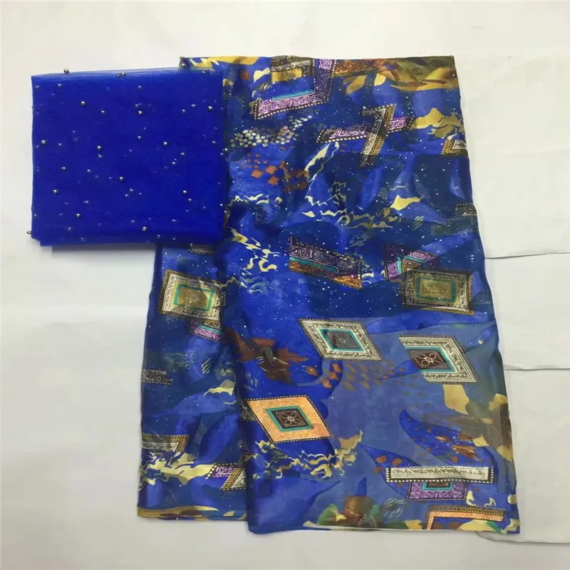 

African soft silk fabric for garment neat embroidery on the gold & purple satin material with swiss voile lace tissu LXE111520