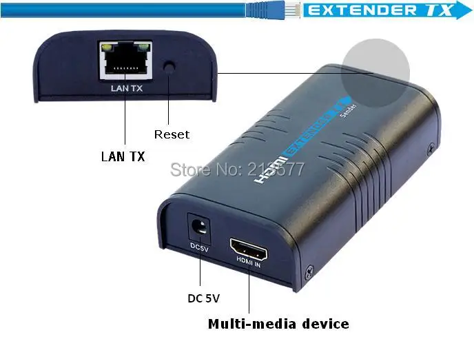 

""Extra V3.0 transmitter(Tx)"" LKV373A 1080P HDMI Network Extender 100-120M, Over LAN RJ45 CAT5E CAT6,HDCP compatible