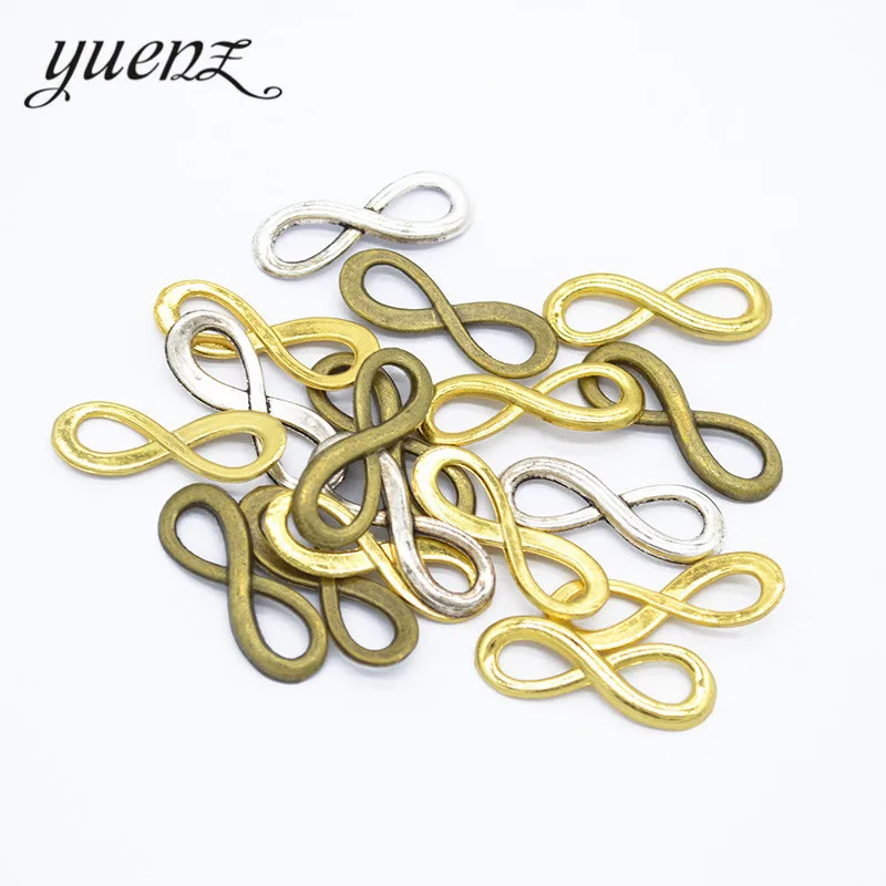 

YuenZ 25pcs 3 colour Antique bronze Infinity Pendant Alloy DIY Fashion charm Bracelet Necklace Jewelry Accessories B146