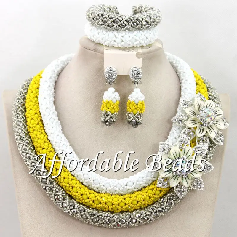 

Splendid Nigerian Lady Jewelry Set Fashion African Jewelry Set Unique Design Free Shipping BN579
