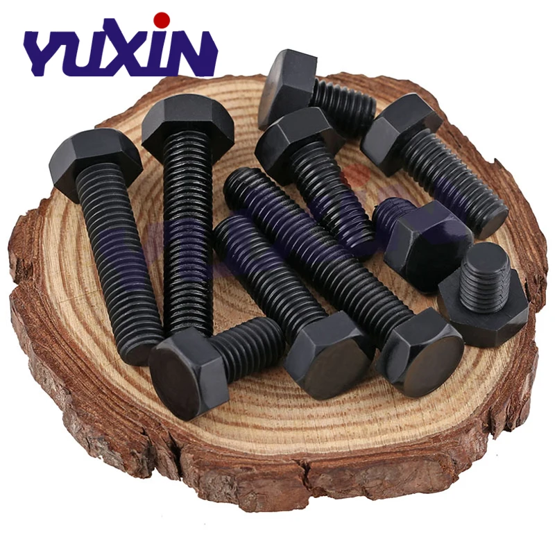 Black Bolt 3BOX分 DIN933 Black Nylon External Hex Bolts Hexagonal Screws M3 M4 M5 M6