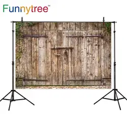 Funnytree фон фотофон сельских старинные коричневый деревянный двери открытый ворот завод природа фон для фотосъемки