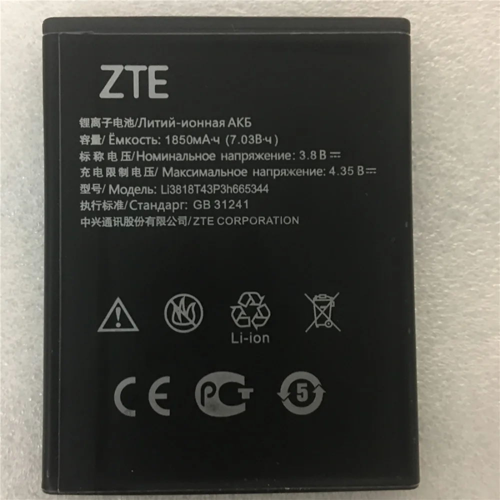 Аккумулятор 3,8 V 1850mAh Li3818T43P3h665344 для zte Blade GF3