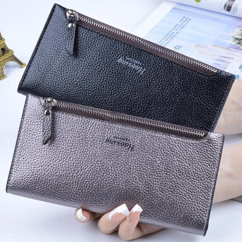 Длинный женский кошелек из искусственной кожи на молнии Женский для девушек