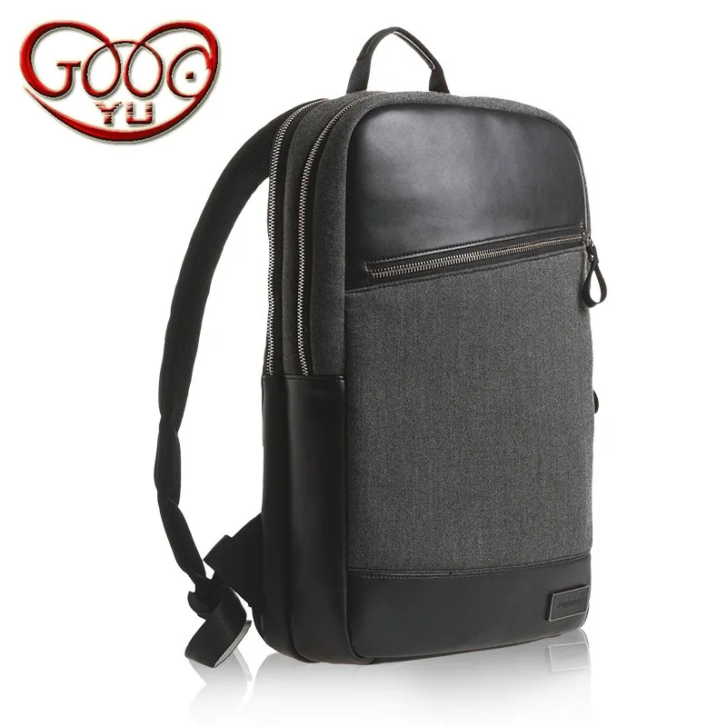 

New computer laptop zigzag casual shoulder bag leather genuine creative large-capacity backpack
