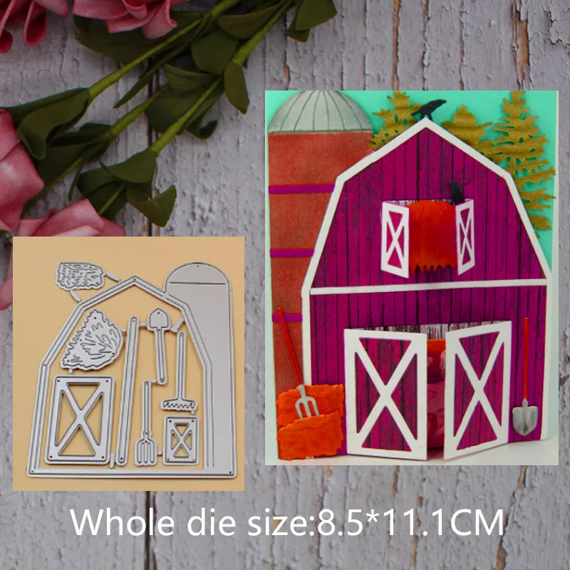 

3D house Architecture Metal steel frames Cutting Dies DIY Scrap booking Photo Album Embossing paper Cards8.5*11.1cm