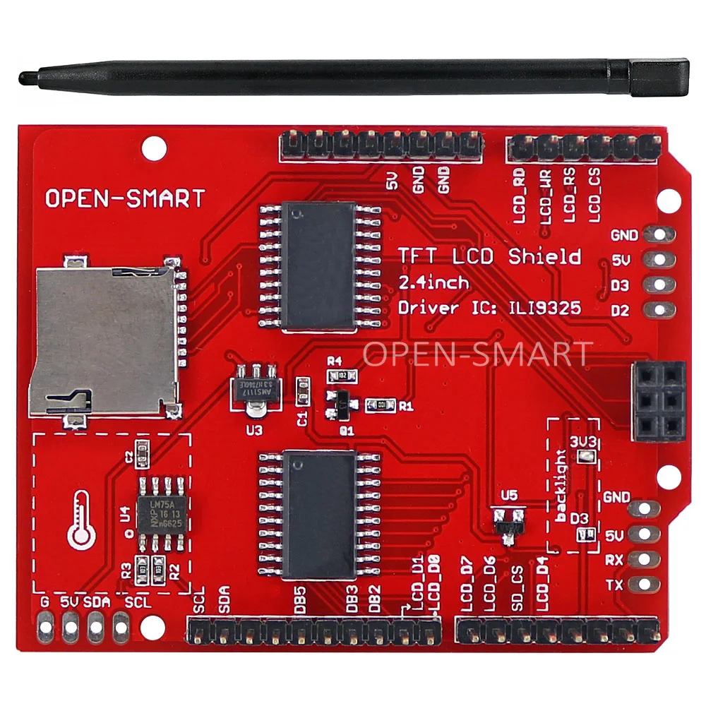 2.4 inch TFT LCD Display module Touch Screen Shield ILI9325 IC onboard temperature sensor + Pen for Arduino UNO R3/ Mega 2560 R3