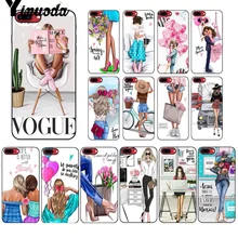Yinuoda VOGUE, Рождественская Принцесса, девочка, босс, кофе, чехол для телефона Apple iPhone 8, 7, 6, 6S Plus, X, XS, MAX, 5, 5S, SE, XR, чехол