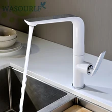WASOURLF unique Design kitchen tap water faucet spout single hole brass white chrome water saving watermark Australia Europe
