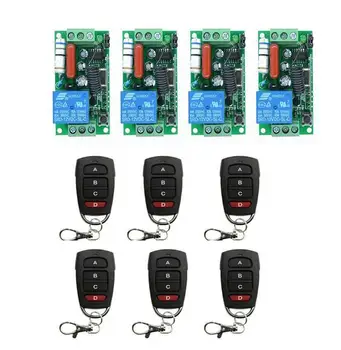 

factory RF Wireless 220V 110V 10A 1CH Remote Control Switch 4* Receiver & 6* Transmitter 315/433 MHZ Smart Home Switch free ship