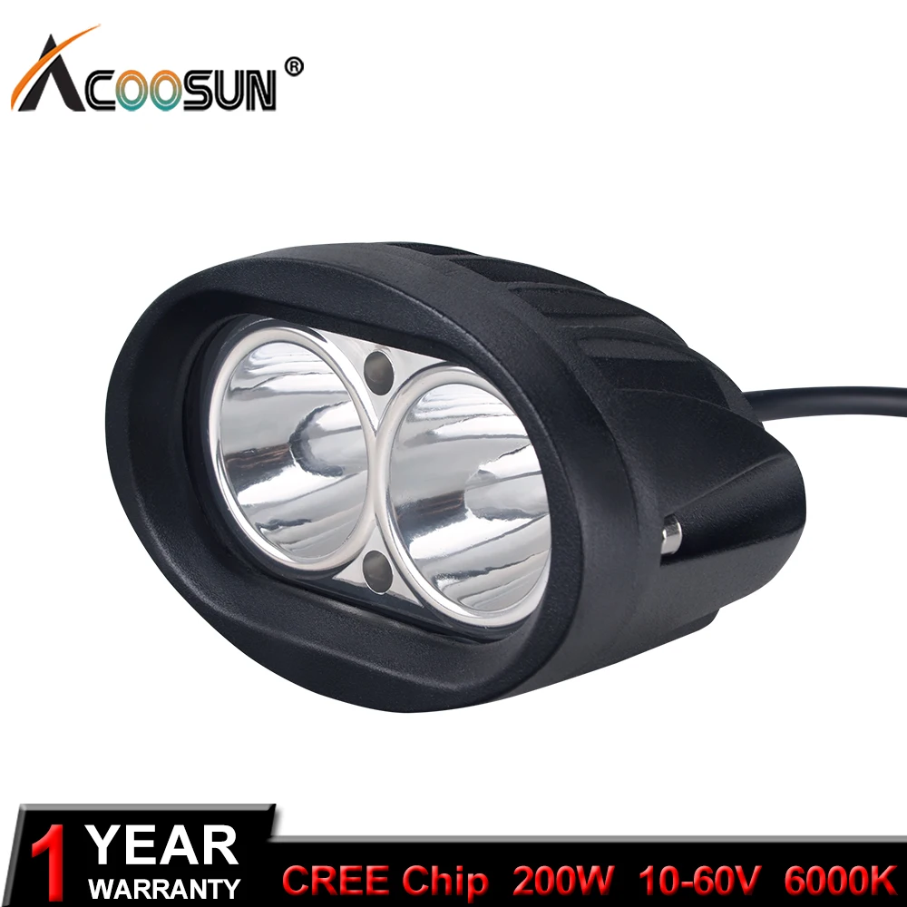 Автомобильные светодиодные лампы ACooSun 4D 20 Вт 6000 К рабочий свет для вождения