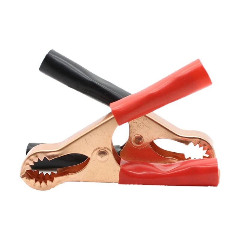 

1pcs 50A Red Black 77mm Crocodile Car Caravan Van Battery Test Lead Clips Best Promotion Alligator Clips PN35