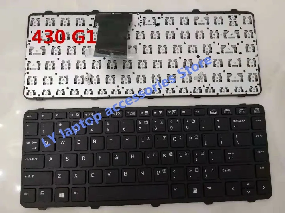 

Для HP ProBook 430 G1 US клавиатура с рамкой черная клавиатура маленький ввод
