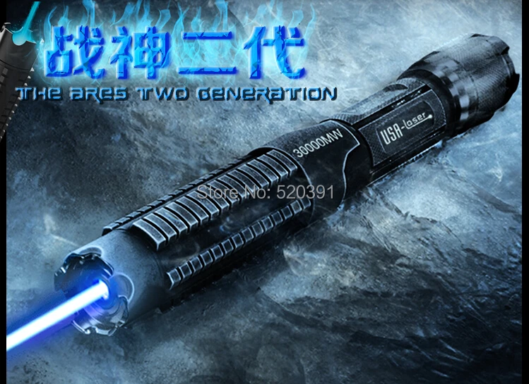 

Most Powerful 100000mw 100W 450nm High Power Blue Laser Pointers Flashlight burn match candle lit cigarette wicked LAZER torch