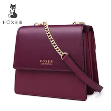 FOXER Brand Female Small Retro Flap Bag Women Double Sided Organ Bag Lady Chain Strap Mini Crossbody Bags Girl's Fashion Bags FOXER Brand Female Small Retro Flap Bag Women Double Sided Organ Bag Lady Chain Strap Mini Crossbody Bags Girl's Fashion Bags