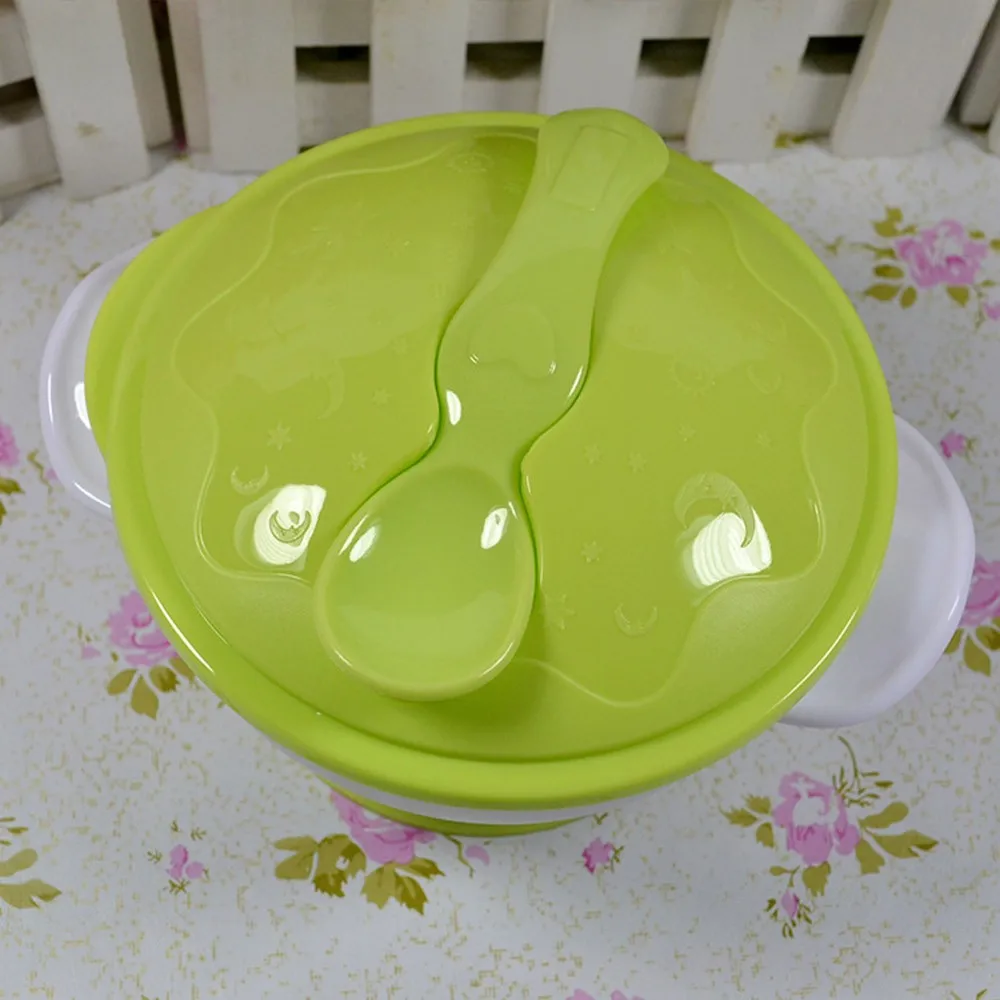 Новорожденных малышей, развивающие Дизайн Посуда занос детей специальные стены всасывания чаша бинауральные чаша крышка и Ложка чаша