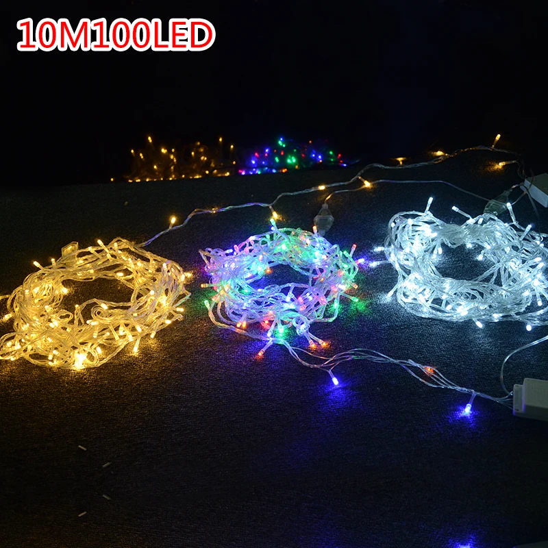 

10M 100LED EU US Plug Fairy Garland LED String Lights Outdoor Waterproof Led Strings For Home Christmas Party Wedding Decoration