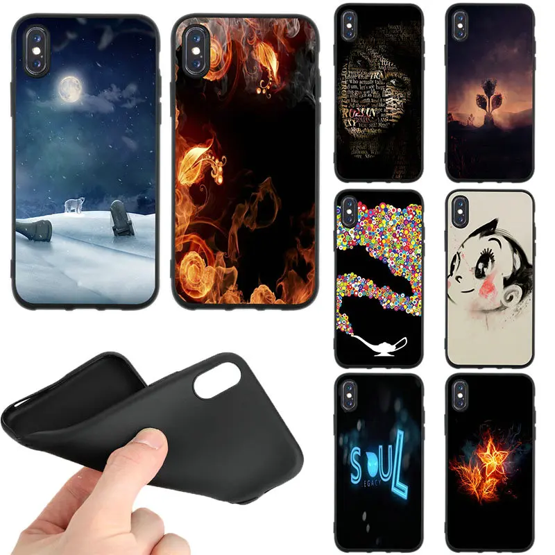 

Astro Boy Personality Art Soft Silicone Matte Mobile Phone Case Cover for iPhone 6 6S 7 8 Plus 5S SE 4 4S X XR XS Max Coque Bags