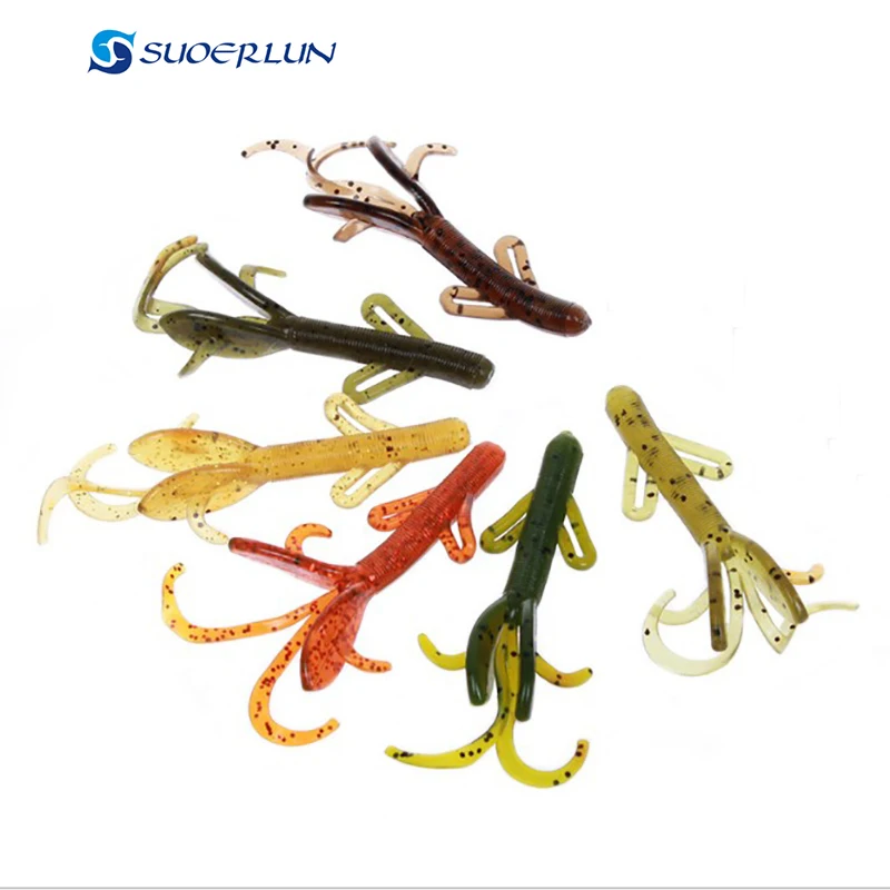 10 pieces /bag 6cm 3g shrimp lure soft plastic fishing lures self