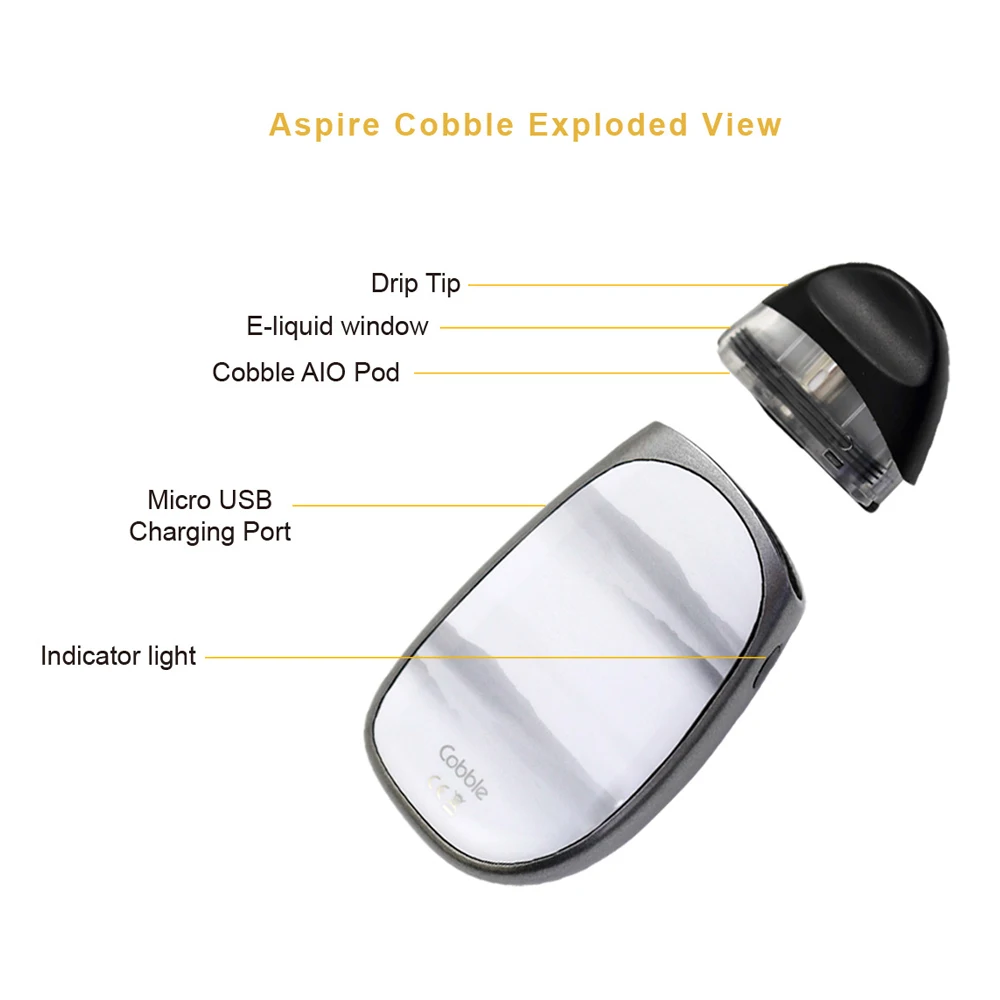 Бесплатный подарок оригинальный комплект Aspire cobble с 3 стручками aspire aio vape pod