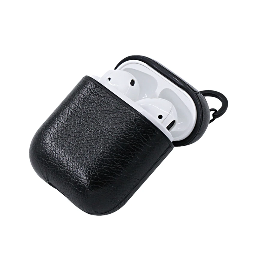 Кожаный Bluetooth беспроводной чехол для наушников AirPods защитный аксессуары Apple Airpods
