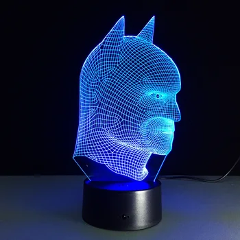 

Batman Mask 3D Led Night Light Bat Man Colorful LED Table Lamp Lighting Decoration For Kids Toy