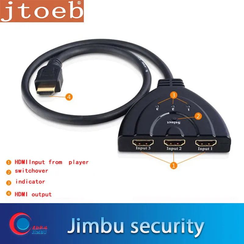 Распределение HDMI 3 входа один выход для телефона ТВ приставки DVD плееров ЖК