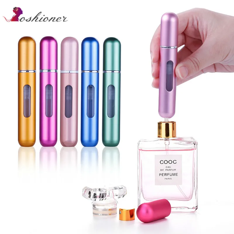 

OSHIONER 8ml Perfume Spray Refillable Bottle Aluminum Spray Atomizer Portable Travel Cosmetic Container Perfume Bottle