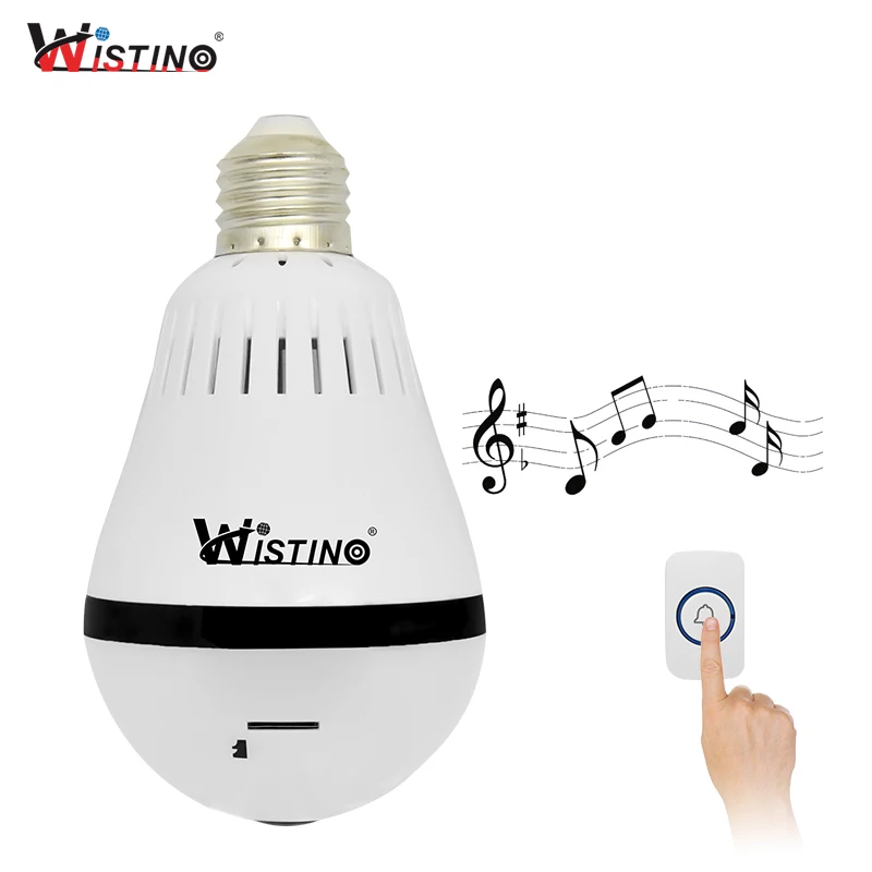 

Wistino 960P Wireless IP Camera Bulb Light WiFi Doorbell Camera CCTV Securtiy Video Baby Monitor Home VR Camera Remote Control