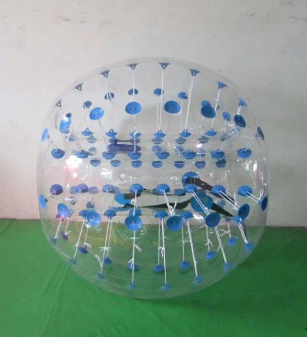 Самый популярный надувной шар для бампербола, шар зорб, мяч loopy, 0,8 мм ПВХ материал пузырьковый футбол - Цвет: blue dot