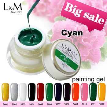 

3 Jars Set Lvmay 3D Nail Art Color Gel 12 Colors Draw Painting Acrylic Color Manciure Paint Draw UV Gel Tip DIY Nail Tool