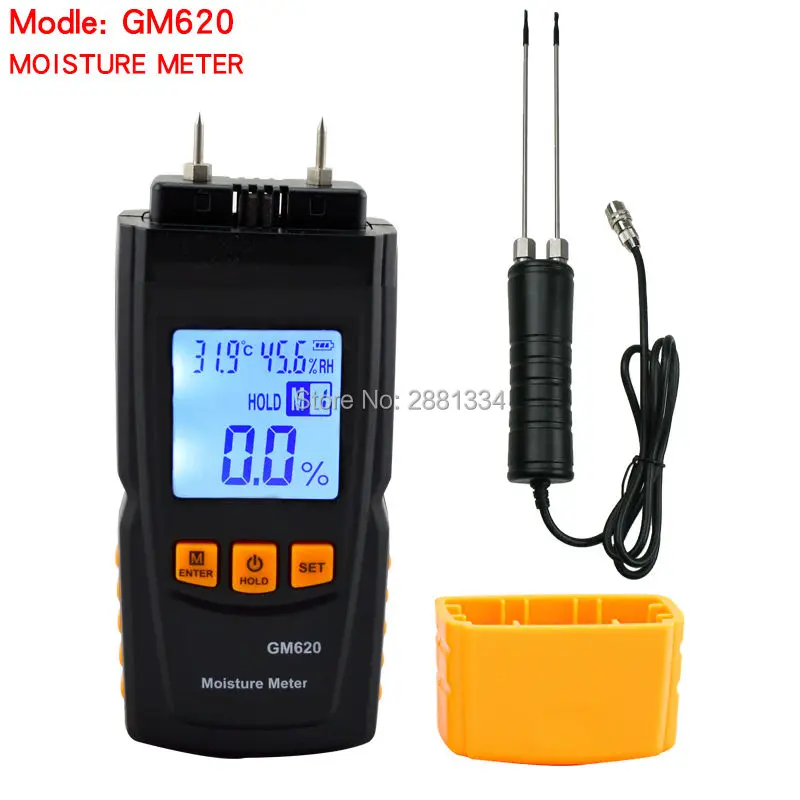 

High Quality GM620 Digital LCD Display Wood Moisture Meter 2~70% Humidity Tester Timber Damp Detector portable