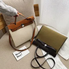 Модные женские сумки через плечо женские дизайнерские холщовые кожаные Лоскутные сумки Съемная вместительная сумка через плечо