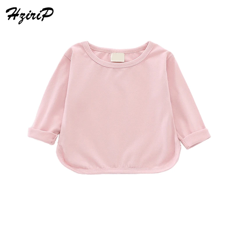 HziriP Hot Sale New Fashion Toddler Kids T shirt Spring Autumn Solid