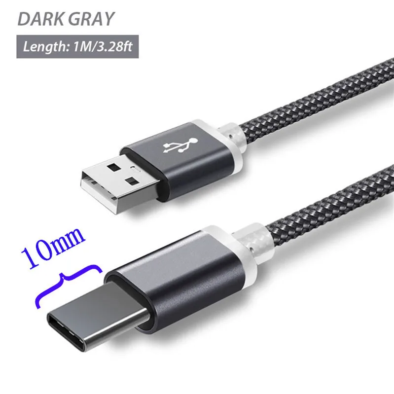 

10mm Long USB Type C Extended Connector Charging Cable For Umidigi Future Crystal S2/Pro Ulefone Power 3s USB-C Charger Cabel