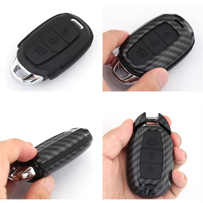 ABS-Carbon-Fiber-Shell-Silicone-Smart-Remote-Fob-Key-Case-Shell-Cover-Carbon-Fiber-Look-For (2)
