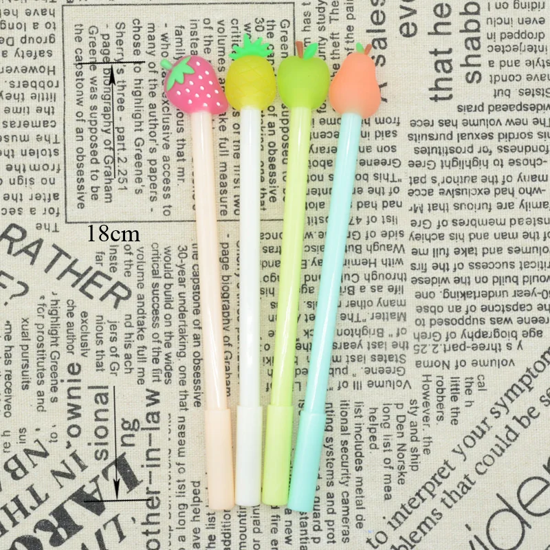 

4 Pcs/Set gel pen cute fruit 4 color 0.5mm kawaii Creative stationery fourniture bureau material escolar kalem caneta papelari