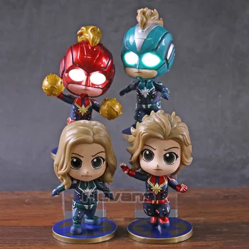 

Captain Marvel Carol Danvers Q Version PVC Action Figures Collectible Model Toys 4pcs/set