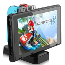 Charging Dock for Nintendo Switch Pro Controller and 2 Joy-Cons or 4 Joy-Cons ABS light Charger Station