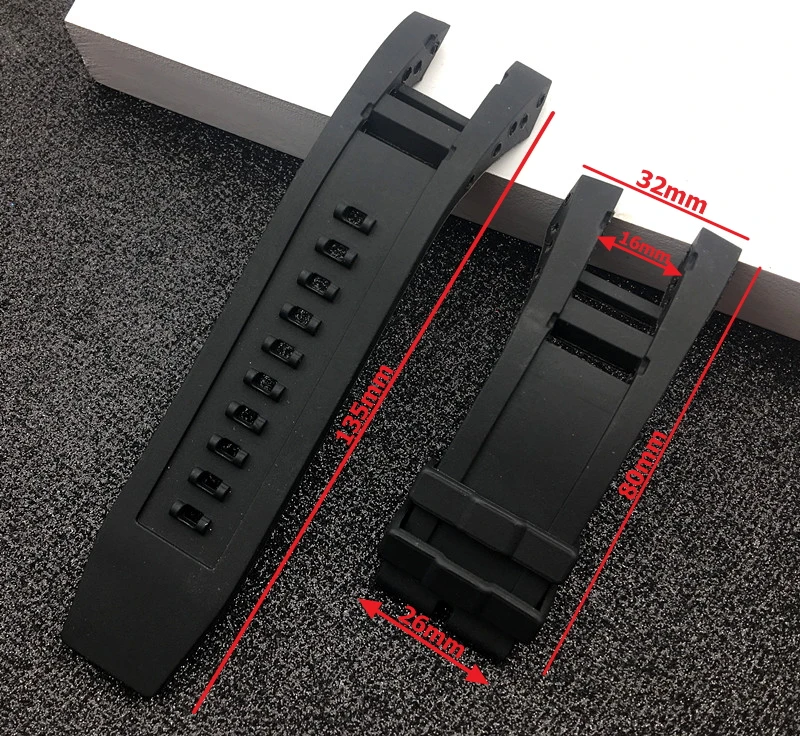

Men Special Popular Black Silicone Rubber watchband for Invicta strap Subaqua Noma IV Noma 4, 32mm lug Watch band belt no tool