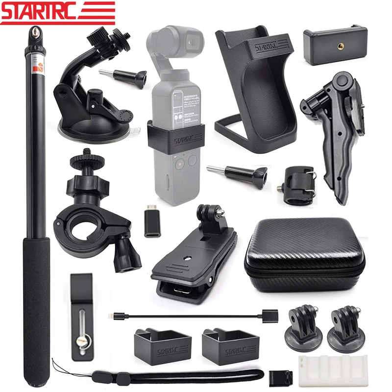 

STARTRC Gimbal Camera OSMO Pocket Expansion Accessories Kit / 21 In 1 Handheld Action Camera Mounts Parts For DJI OSMO Pocket